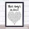 Burt Bacharach This Guy's in Love White Heart Song Lyric Quote Print