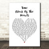 Culture Club Time (Clock Of The Heart) White Heart Song Lyric Quote Print