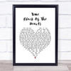 Culture Club Time (Clock Of The Heart) White Heart Song Lyric Quote Print