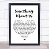 Daft Punk Something About Us White Heart Song Lyric Quote Print
