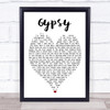 Gypsy Fleetwood Mac Quote Song Lyric Heart Print