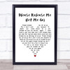 Engelbert Humperdinck Please Release Me (Let Me Go) White Heart Song Lyric Print