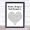 John Denver Poems, Prayers And Promises White Heart Song Lyric Quote Print