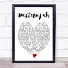 Hallelujah Leonard Cohen Quote Song Lyric Heart Print