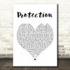 Massive Attack Protection White Heart Song Lyric Quote Print