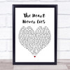 McFly The Heart Never Lies White Heart Song Lyric Quote Print