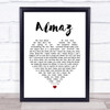 Randy Crawford Almaz White Heart Song Lyric Quote Print