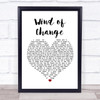 Scorpions Wind of Change White Heart Song Lyric Quote Print