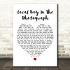Stereophonics Local Boy In The Photograph White Heart Song Lyric Quote Print