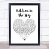 Stevie Wonder Ribbon In The Sky White Heart Song Lyric Quote Print
