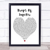 Train Drops Of Jupiter White Heart Song Lyric Quote Print