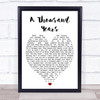 A Thousand Years Christina Perri Quote Song Lyric Heart Print