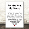Celine Dione Beauty And The Beast Heart Song Lyric Quote Print