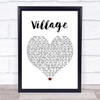 Cam Village Heart Song Lyric Quote Print
