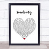 Depeche Mode Somebody Heart Song Lyric Quote Print
