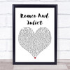 Dire Straits Romeo And Juliet Heart Song Lyric Quote Print