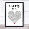 Mac Miller Best Day Ever Heart Song Lyric Quote Print