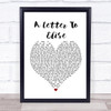 The Cure A Letter To Elise Heart Song Lyric Quote Print