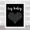 Janis Joplin Cry Baby Black Heart Song Lyric Print