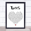 Twenty One Pilots Trees Heart Song Lyric Quote Print