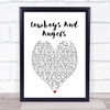 George Michael Cowboys And Angels Heart Song Lyric Quote Print