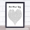 George Michael One More Try Heart Song Lyric Quote Print