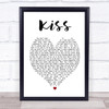 Prince Kiss Heart Song Lyric Quote Print