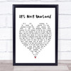 Tom Jones It's Not Unusual Heart Song Lyric Quote Print
