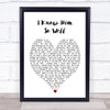 Whitney Houston I Know Him So Well Heart Song Lyric Quote Print