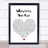 5 Seconds Of Summer Wherever You Are White Heart Song Lyric Print