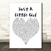 Amy Studt Just A Little Girl White Heart Song Lyric Print
