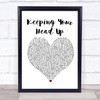 Birdy Keeping Your Head Up White Heart Song Lyric Print
