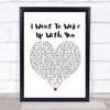 Boris Gardiner I Want To Wake With You White Heart Song Lyric Print