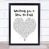 Boy Meets Girl Waiting for a Star to Fall White Heart Song Lyric Print