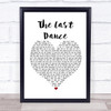 Clare Maguire The Last Dance White Heart Song Lyric Print