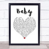 Devendra Banhart Baby White Heart Song Lyric Print