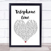 Electric Light Orchestra Telephone Line White Heart Song Lyric Print