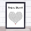 Gerry Rafferty Baker Street White Heart Song Lyric Print