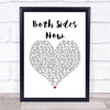 Joni Mitchell Both Sides Now White Heart Song Lyric Print