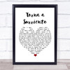 Luciano Pavarotti Torna a Surriento White Heart Song Lyric Print