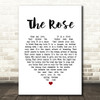 Michael Ball The Rose White Heart Song Lyric Print