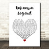 Neil Young Unknown Legend White Heart Song Lyric Print