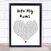 Nick Cave & The Bad Seeds Into My Arms White Heart Song Lyric Print
