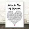 Panic! At The Disco Nine In The Afternoon White Heart Song Lyric Print