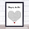 Rebecca Lawrence Power In Me White Heart Song Lyric Print