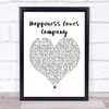 Red Hot Chili Peppers Happiness Loves Company White Heart Song Lyric Print