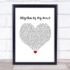 Rod Stewart Rhythm Of My Heart White Heart Song Lyric Print