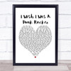 Sandi Thom I Wish I Was A Punk Rocker White Heart Song Lyric Print