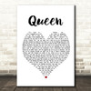 Shawn Mendes Queen White Heart Song Lyric Print
