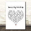 The Prodigy Smack My Bitch Up White Heart Song Lyric Print